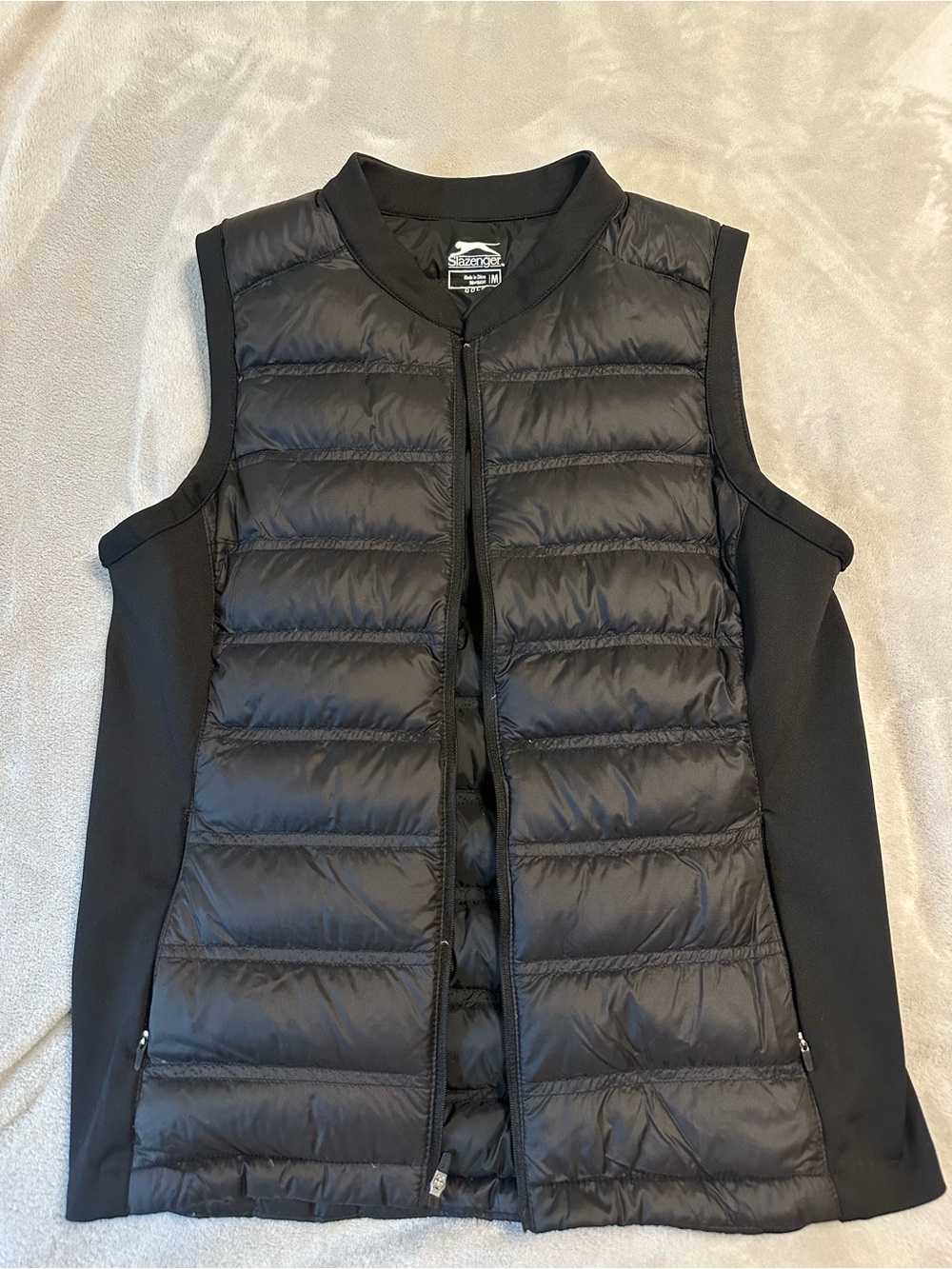 Slazenger Black Quilted Sleeveless Puffer Vest